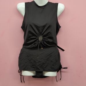 Share Victoria Secret Swim Essential Tie Front Top & Ruched Skirt Set Small Pure